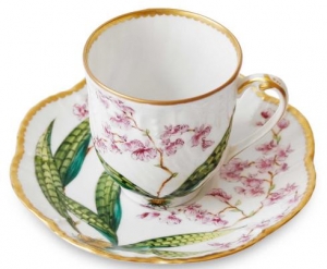Alberto Pinto / Pinto Paris Histories D' Orchidees Coffee Cup & Saucer