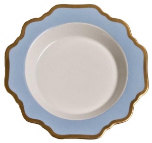 Anna Weatherley Anna's Palette Sky Blue Rim Soup