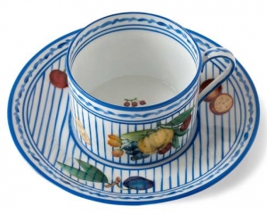 Alberto Pinto Potager Blue Tea Cup & Saucer