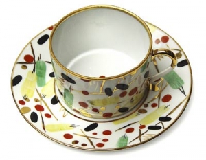 Alberto Pinto Renouveau Russe Tea Cup & Saucer - 8 oz.