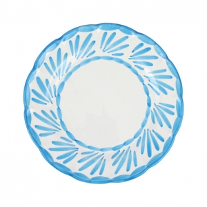 Vietri Arezzo Aqua Dinner Plate - 10.25"
