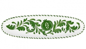 Vietri Arezzo Green Narrow Oval Platter