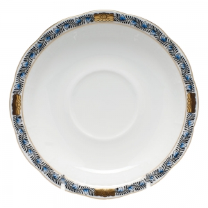 Herend Chinese Bouquet Garland Black Sapphire Tea Saucer - 6"