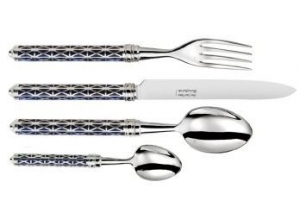 Alain Saint Joanis Louxor Silver Plate - Dark Blue 5 Piece Setting