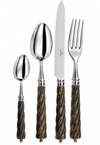 Alain Saint Joanis Mistral Black Silverplate 5 Piece Setting*