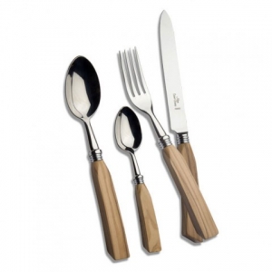 Alain Saint Jonais Monaco Olivewood Flatware 5 Piece Setting*
