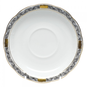 Herend Chinese Bouquet Garland Black Tea Saucer