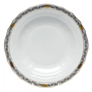 Herend Chinese Bouquet Garland Black Dessert Plate