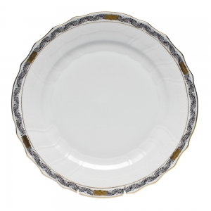 Herend Chinese Bouquet Garland Black Dinner Plate
