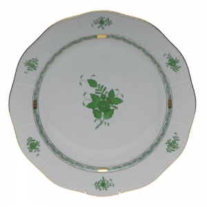 Herend Chinese Bouquet Green Round Platter -13.75"