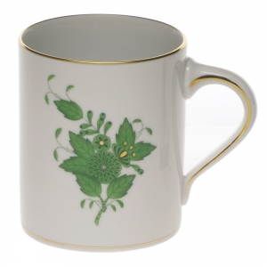 Herend Chinese Bouquet Green Coffee Mug - 16 oz.