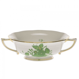 Herend Chinese Bouquet Green Cream Soup Cup