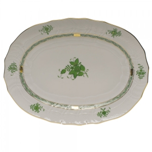 Herend Chinese Bouquet Green Platter - 15"