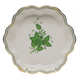 Herend Chinese Bouquet Green Fruit Bowl 6.25"D
