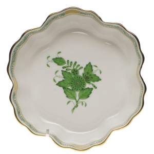 Herend Chinese Bouquet Green Fruit Bowl 6.25"D