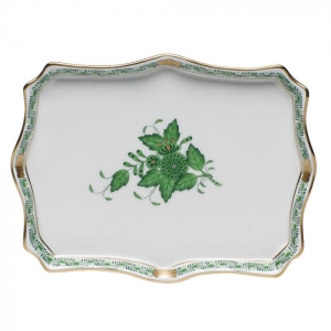 Herend Chinese Bouquet Green Small Tray