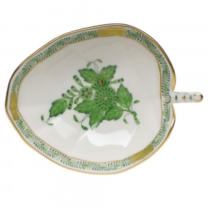Herend Chinese Bouquet Green Leaf Tray