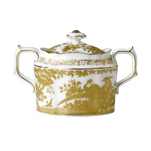 Royal Crown Derby Aves Gold Covered Sugar