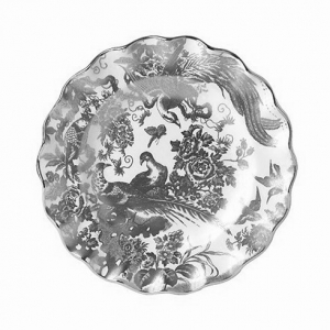 Royal Crown Derby Aves Palladium Fluted Dessert Plate - 8.5"