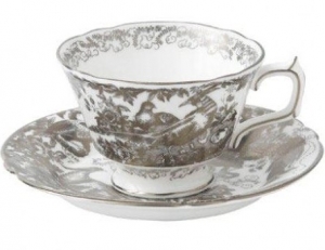 Royal Crown Derby Aves Palladium Breakfast Cup - 12 oz.