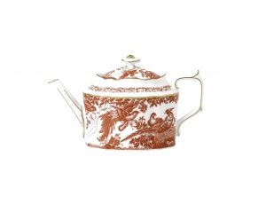 Royal Crown Derby Aves Red Teapot - 18 oz.
