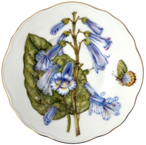 Anna Weatherley Rhapsody Of Colors Blue Flower Bread Plate
