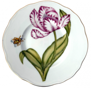 Anna Weatherley Rhapsody Of Colors Purple Tulip Bread Plate