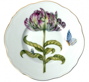 Anna Weatherley Rhapsody Of Colors Parrot Tulip Bread Plate