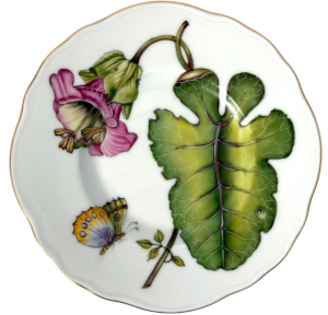 Anna Weatherley Rhapsody Of Colors Pink Flower Bread Plate