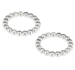 Christofle Perles Silverplate Napkin Rings - Set 2