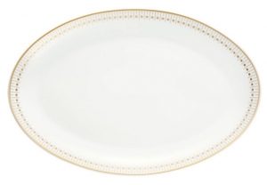 Christofle Malmaison Imperiale Gold Oval Platter - 14.9"