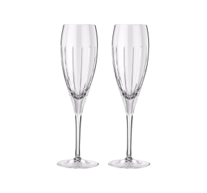 Christofle Iriana Crystal Champagne Flutes - Set 2
