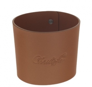 Christofle Objets Miroir Leather Cuff - Cognac