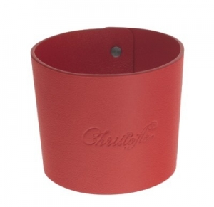 Christofle Objets Miroir Leather Cuff - Red
