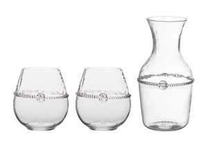 Juliska Graham Carafe & Stemless Red Wine 3 Piece Set