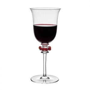 Juliska Nell Ruby Ruffle Wine Glass- 12 oz.