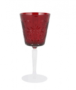 Vietri Barocco Ruby Wine Glass