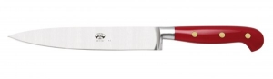 Berti Red Lucite Handle Slicing Knife - 8"