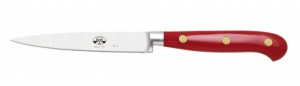 Berti Red Lucite Handle Straight Paring Knife