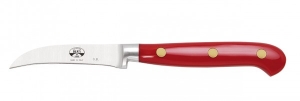 Berti Red Lucite Handle Curved Paring Knife