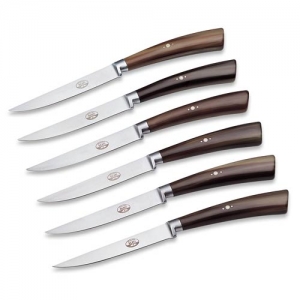 Berti Plenum Steak Knife / Set 6 - Natural Ox Horn Handle