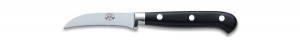 Berti Black Lucite Handle Curved Paring Knife