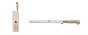 Berti Insieme White Lucite Handle Ham/Prosciutto Slicer