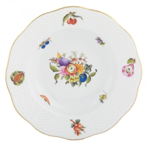 Herend Fruits & Flowers Rim Soup Bowl - Motif 1