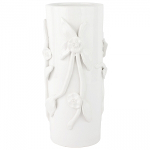 Vietri Bougainvillea Garden White Tall Cachepot