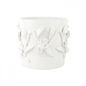 Vietri Bougainvillea Garden White Short Cachepot