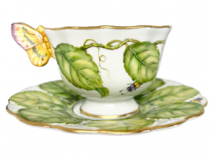 Anna Weatherely Butterfly Handle Teacup + Saucer