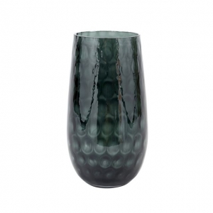 Vietri Bolla Glass Gray Small Pebbled Vase