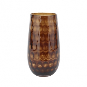 Vietri Bolla Glass Tortoise Small Pebbled Vase