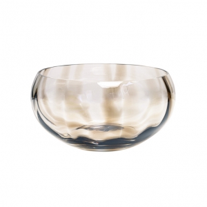 Vietri Bolla Glass Tortoise Pleated Centerpiece